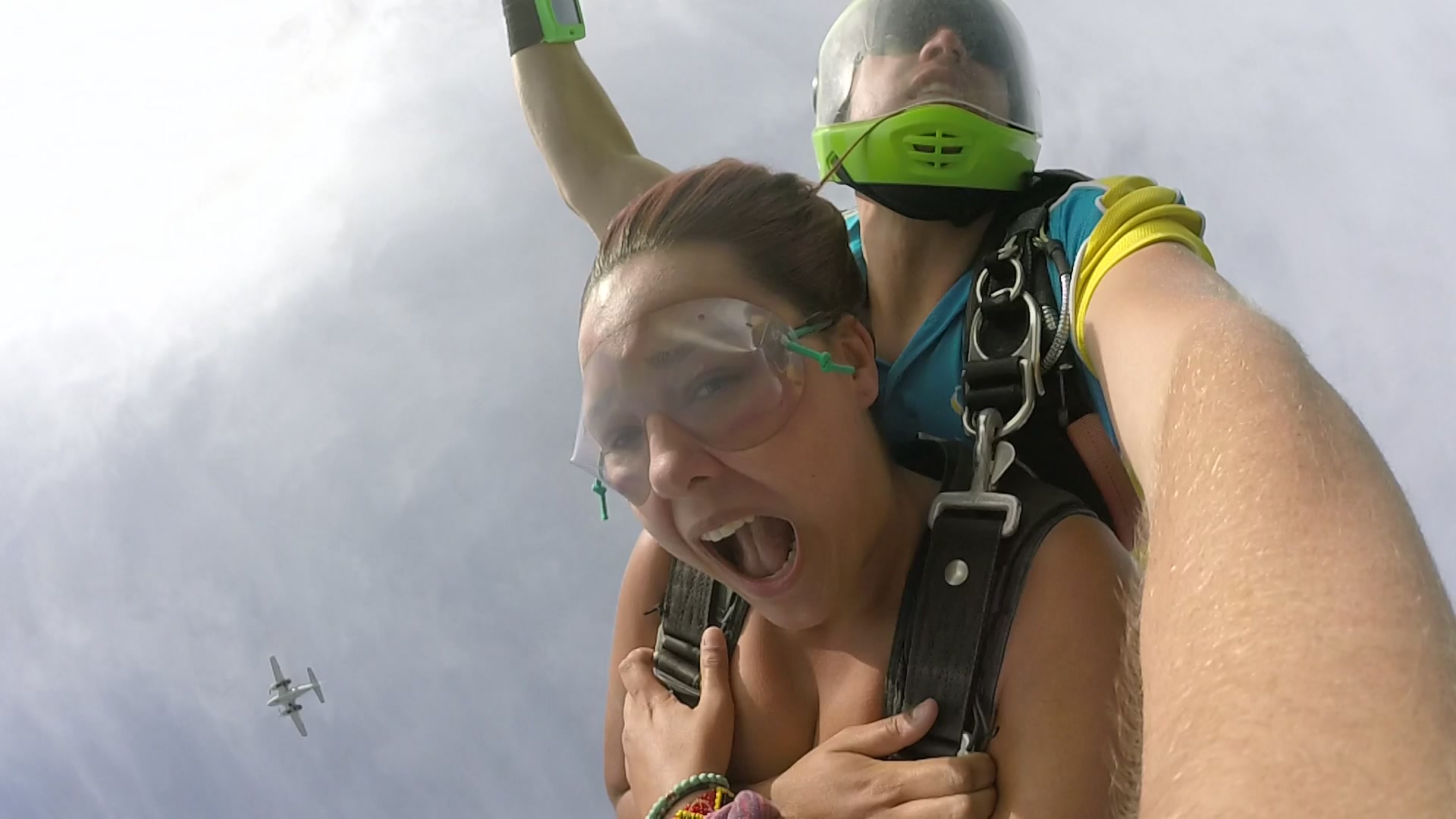Girl doing a skydive